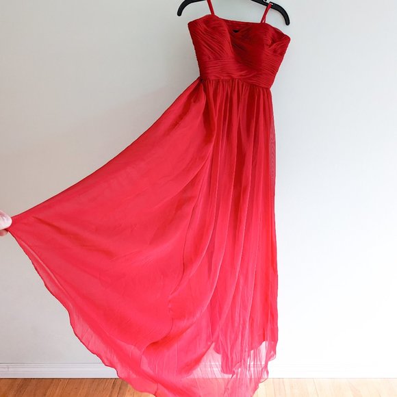 le chateau Dresses & Skirts - Le Chateau Strapless Chiffon Dress, Red, Size M